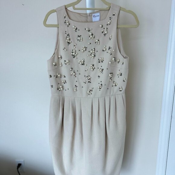 Red Valentino Cream Cocktail Dress Size US 6 - Picture 1 of 7